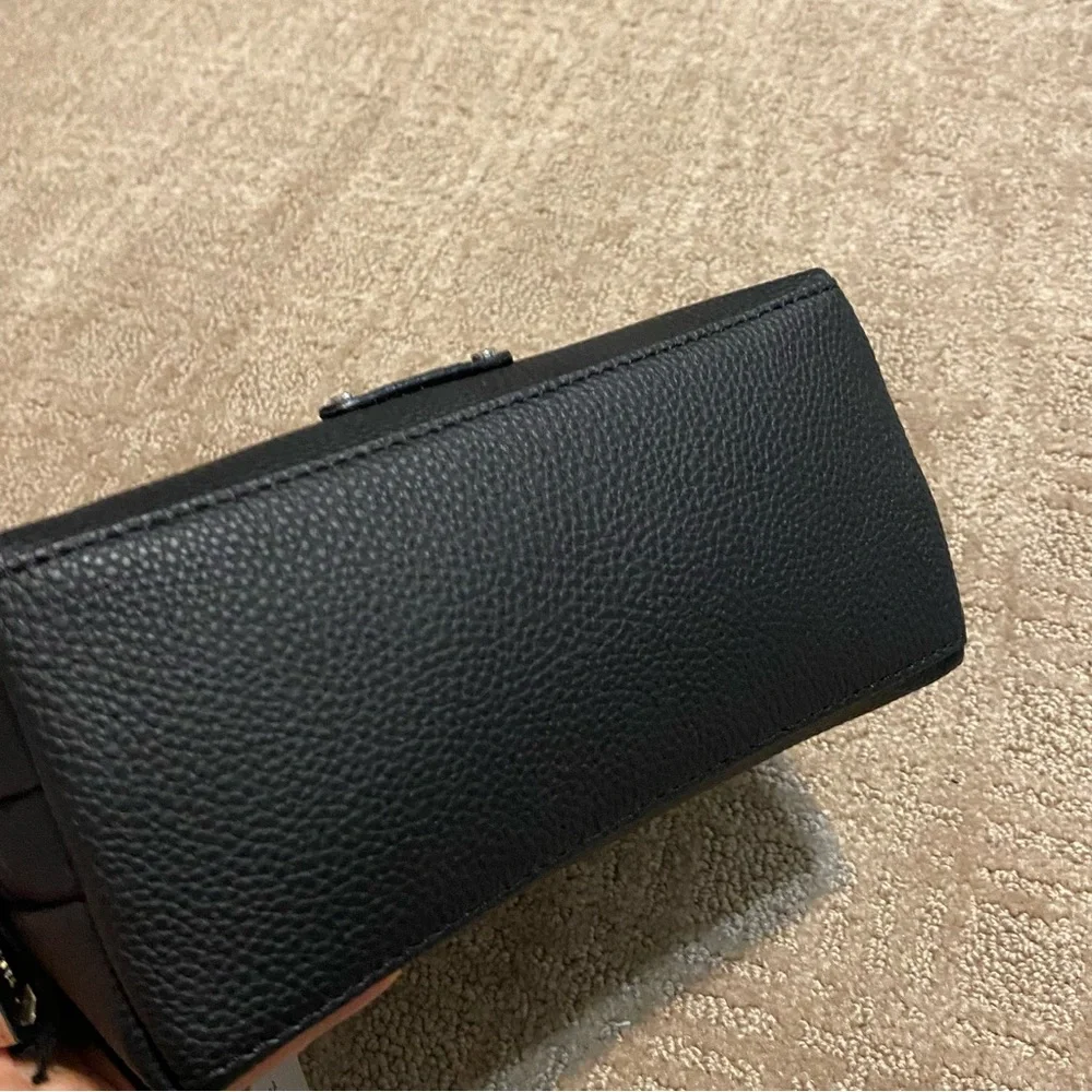 NWT {Sephora} Everyday Cosmetic Bag/Zip Pouch ~ Black Faux Leather